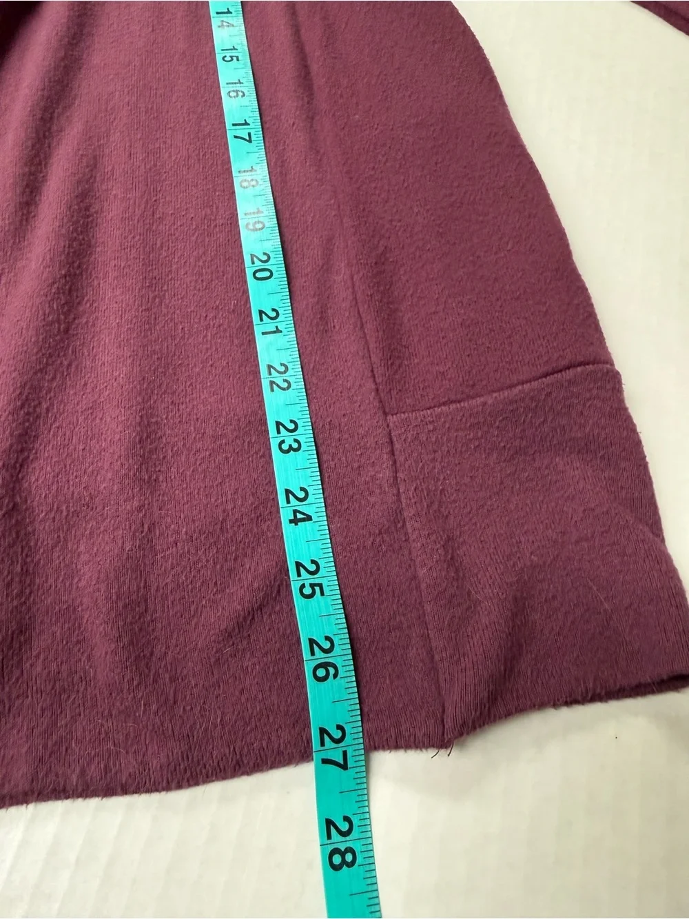 Z Supply Hooded Cardigan Plum Purple Marled Textured Knit Open Front Medium